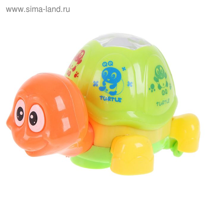Игрушка музыкальная, "Черепашка", свет, звук, работ от батар,цв МИКС в пакете - Фото 1