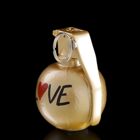 Держатель для карточек и фото «Лимонка. LOVE», 8×12×9 см, золотой
