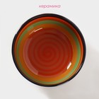 Салатник керамический Доляна «Индия», 300 мл, d=11 см, цвет оранжевый - Фото 2