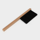 Щётка-смётка техническая, 29×2.5×1.6 см, трехрядная, 39 пучков, бук, синтетическое волокно чёрное - Фото 6