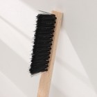 Щётка-смётка техническая, 29×2.5×1.6 см, трехрядная, 39 пучков, бук, синтетическое волокно чёрное - Фото 5