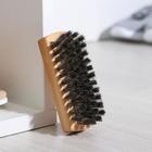 Щётка для обуви, 10,2×3,5 см, 59 пучков, натуральный волос - Фото 1