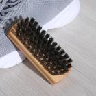 Щётка для обуви, 10,2×3,5 см, 59 пучков, натуральный волос - Фото 3