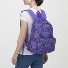 Рюкзак молодёжный, отдел на молнии, наружный карман, цвет сиреневый - Фото 2