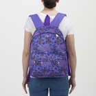 Рюкзак молодёжный, отдел на молнии, наружный карман, цвет сиреневый - Фото 3