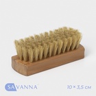 Щётка для обуви SAVANNA, 10×3.5 см, 59 пучков, натуральный волос - Фото 1