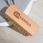 Щётка для обуви SAVANNA, 10×3,5 см, 59 пучков, натуральный волос - фото 10006411