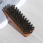 Щётка для обуви, 13×4 см, 80 пучков, натуральный волос - фото 8878518