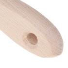 Щетка с ручкой «Овальная», 79 пучков, щетина натуральная, цвет белый - Фото 3