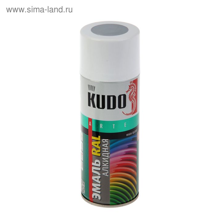 Эмаль алкидная универсальная Kudo RAL 9006 белый алюминий, 0,52л - Фото 1