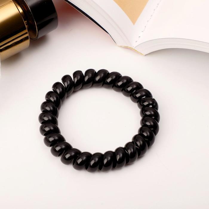 Резинка для волос "Пружинка" 5 см, чёрный - Фото 1