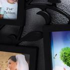 Фоторамка-коллаж на 7 фото 7×7 см, 7×10 см, 8×10 см «Дерево желаний», чёрная, 36×31 см - Фото 2