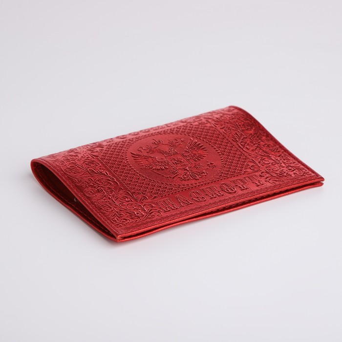 Обложка для паспорта, цвет красный - фото 1890625269