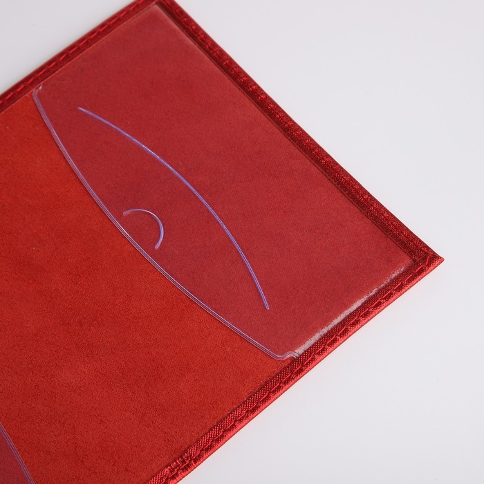 Обложка для паспорта, цвет красный - фото 1890625272