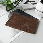 Обложка для паспорта, "Медведь", цвет коричневый - Фото 1