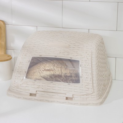 Хлебница «Плетёнка », 25×32×18 см, цвет слоновой кости