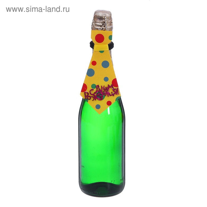 Одежда на бутылку «Галстук в горох», цвета МИКС - Фото 1