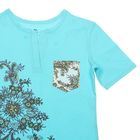 Комплект женский (футболка, бриджи) М-170-09 голубой/фиолет, р-р 52 - Фото 2