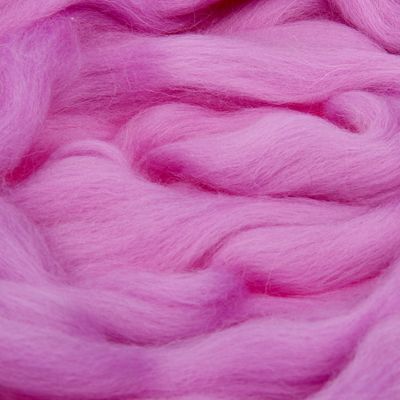 Шерсть для валяния 100% полутонкая шерсть 100гр (1756, светлая фиалка)
