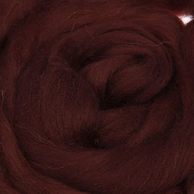 Шерсть для валяния 100% полутонкая шерсть 100гр (0412, шоколад)