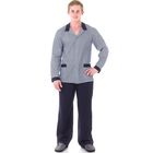 Пижама мужская (джемпер, брюки), размер 56 (112), цвет серый/синий 121ХР1335 - Фото 1