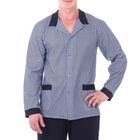 Пижама мужская (джемпер, брюки), размер 56 (112), цвет серый/синий 121ХР1335 - Фото 2