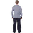 Пижама мужская (джемпер, брюки), размер 56 (112), цвет серый/синий 121ХР1335 - Фото 4