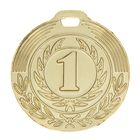 Медаль призовая 021, d= 4 см. 1 место. Цвет золото. Без ленты - Фото 2