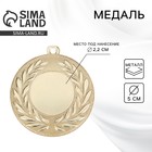 Медаль под нанесение золото 024, d=5 см, без ленты - Фото 1