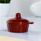 Кокотница Борисовская керамика «Ностальгия с крышкой», 200 мл, 12×8 см, стандарт - Фото 3