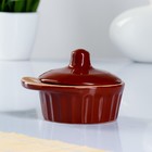 Кокотница Борисовская керамика «Ностальгия с крышкой», 200 мл, 12×8 см, стандарт - Фото 1