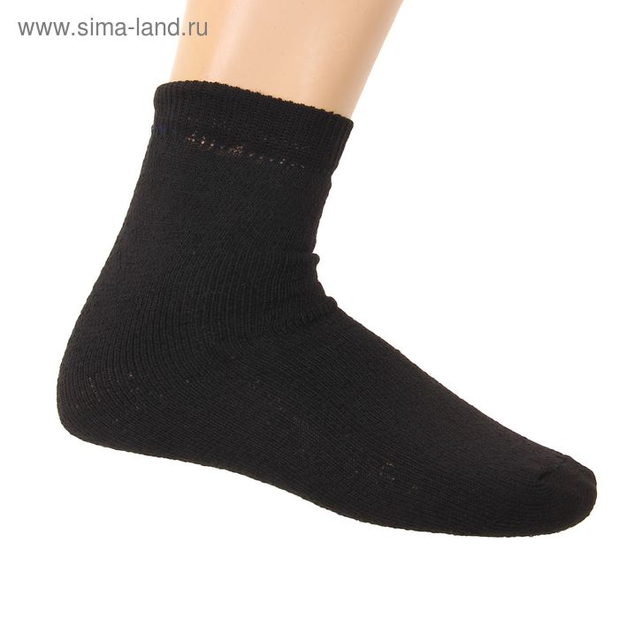 Носки мужские махровые, размер 27, цвет черный - Фото 1
