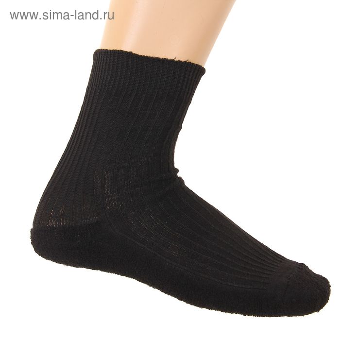 Носки мужские, махровый след, размер 29, цвет чёрный - Фото 1