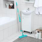 Швабра с отжимом Доляна, 2 насадки из микрофибры 35×14 см, стальная ручка 125 см, цвет МИКС - Фото 2