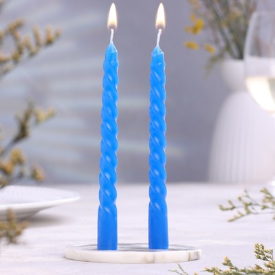 Набор свечей ароматических витых, 1.5×15 см, 2 шт., черника
