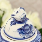 Чайник гжель «Воробей», бело-синий,керамика, - Фото 4