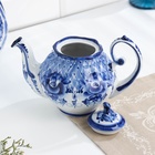 Чайник гжель «Алевтина», бело-синий,керамика, 750 мл, - Фото 2