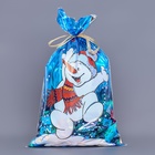 Пакет подарочный «Снеговик» 25×40 см, цветной металлизированный рисунок - Фото 5