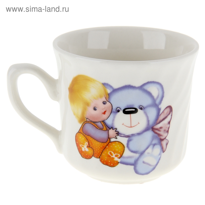 Кружка 220 мл "Забава Девочка с мишкой" - Фото 1