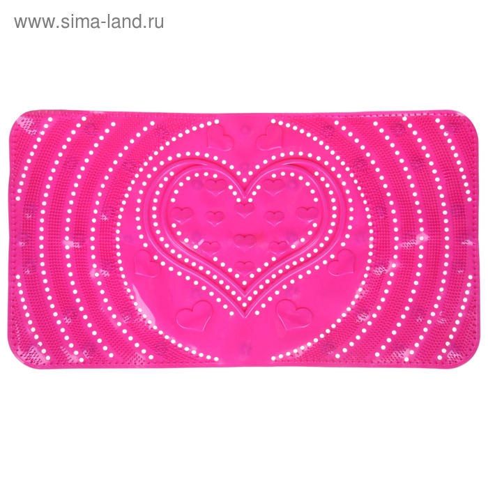 SPA-коврик для ванны на присосках «Сердце», 65×37 см, цвет МИКС - Фото 1