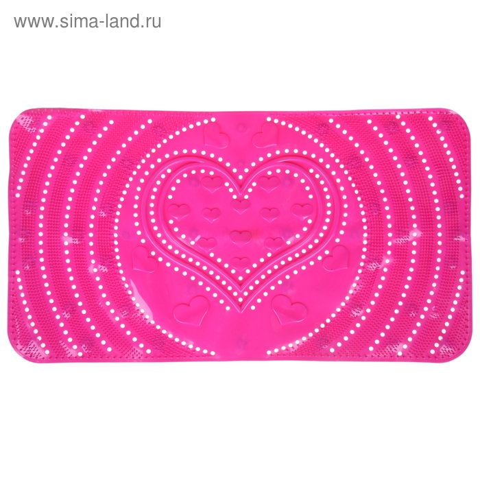 SPA-коврик для ванны на присосках «Сердце», 65×37 см, цвет МИКС - Фото 1