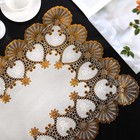 Салфетка ажурная ПВХ 84х40 см "Веер", цвет золото - Фото 1