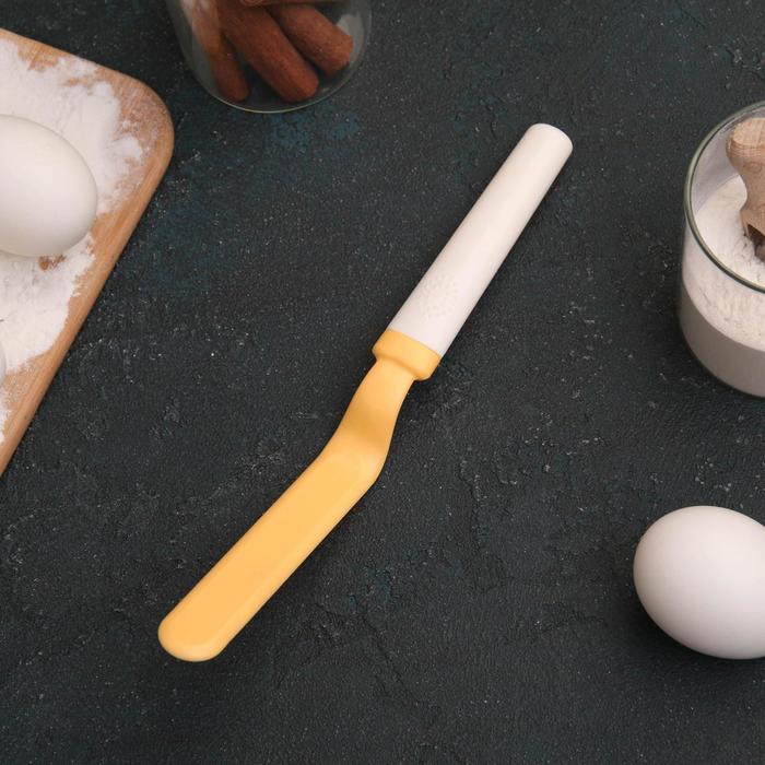 Кондитерская лопатка «Ваниль», 22 см, цвет жёлтый - Фото 1