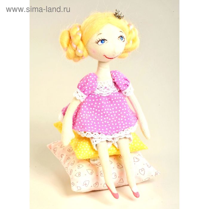 Набор для изготовления текстильной куклы с травами (душица, лаванда, шалфей) "Принцесса на горошине", 20 см