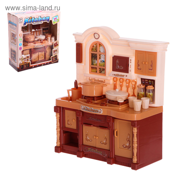 Набор игровой «Кухня Фурор» с аксессуарами, световые и звуковые эффекты - Фото 1