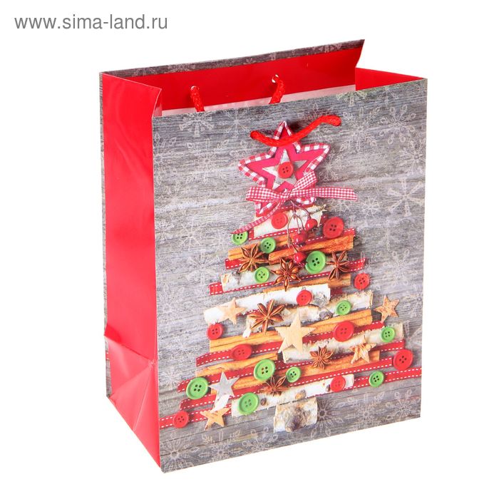 Пакет подарочный "Хенд-мейд Новый Год" 17.8х23х9.8 см - Фото 1