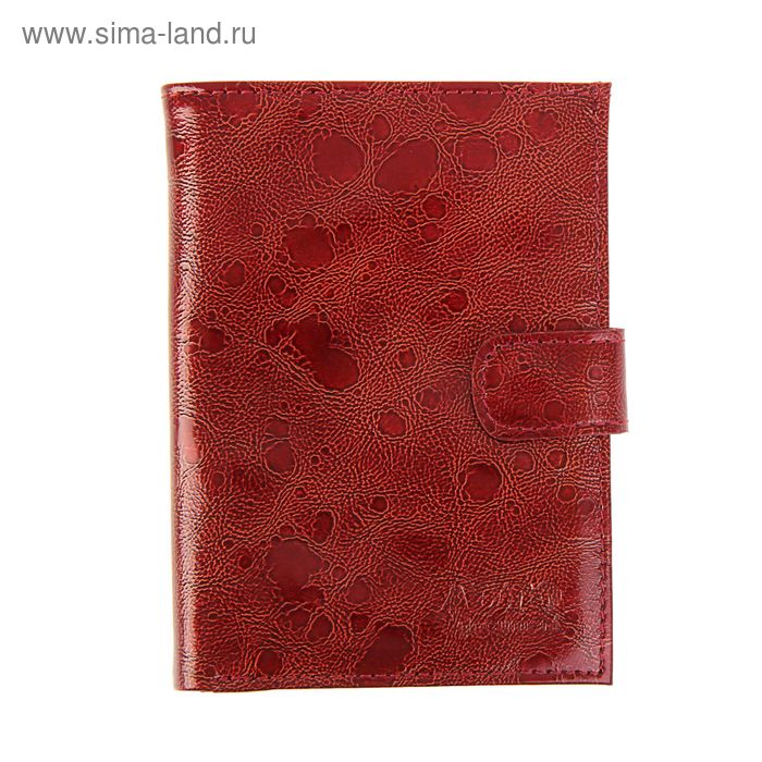 Обложка для паспорта и автодокументов, цвет бордовый вестленд - Фото 1