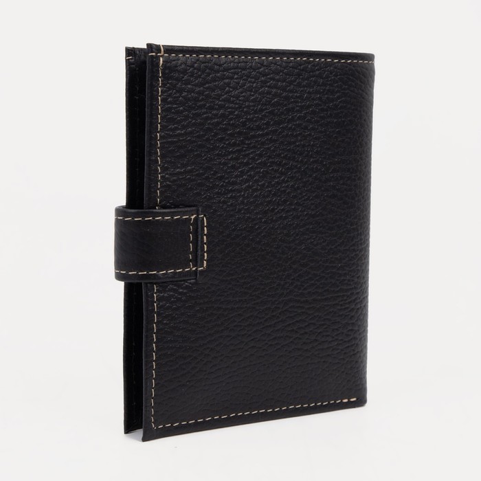 Портмоне на кнопке, цвет чёрный 38866