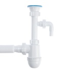 Сифон для раковины "АНИ Пласт" C0315, сифон 1 1/2", отвод стир. машины, гибкая труба - фото 31091028