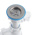 Сифон для раковины "АНИ Пласт" C1315, 1 1/4" х 50 мм , отвод стир. машины, гофра 40x40/50 мм 1196996